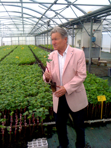 Andre Lurton in the greenhouse
